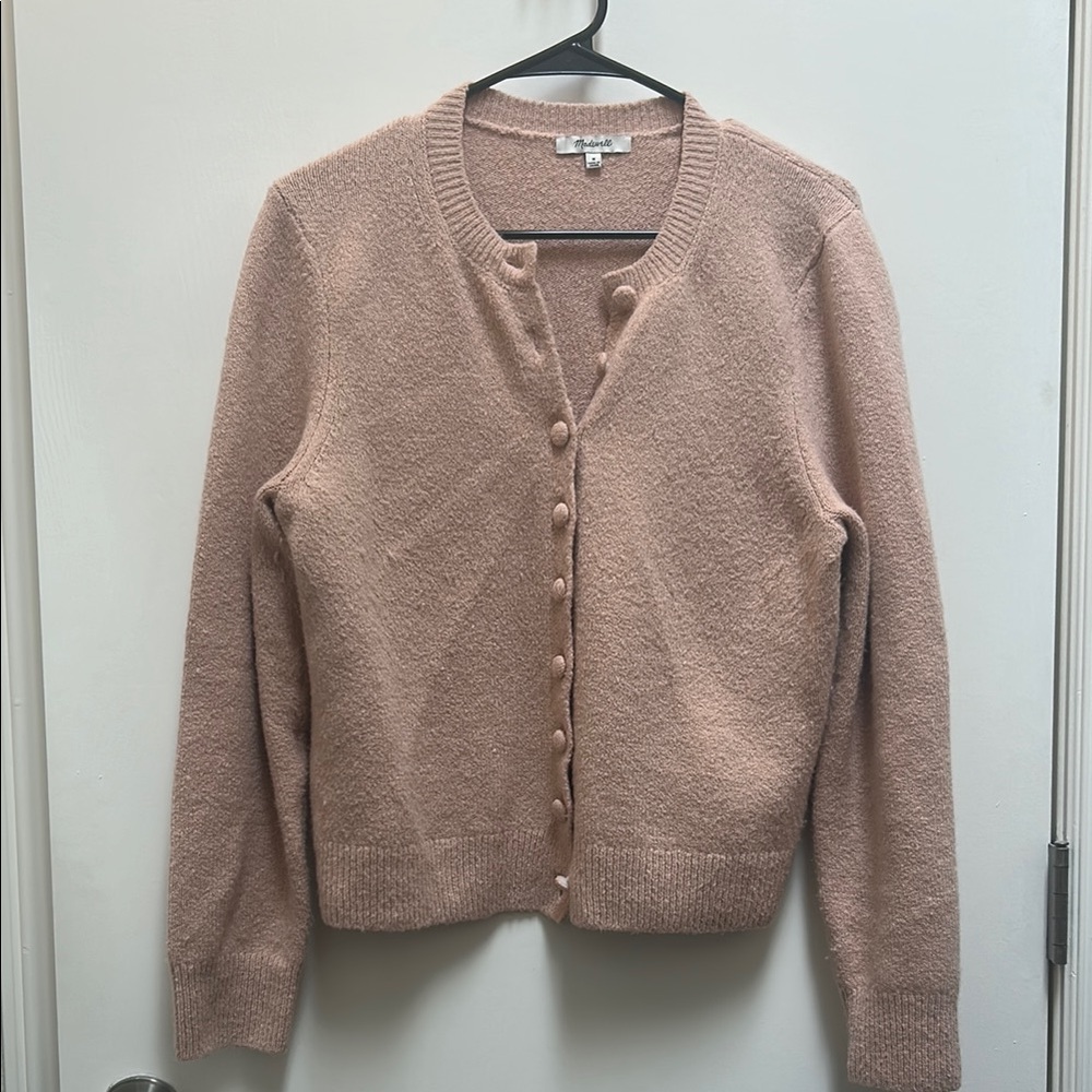 Madewell Women's Pink Cardigan Sweater Size M